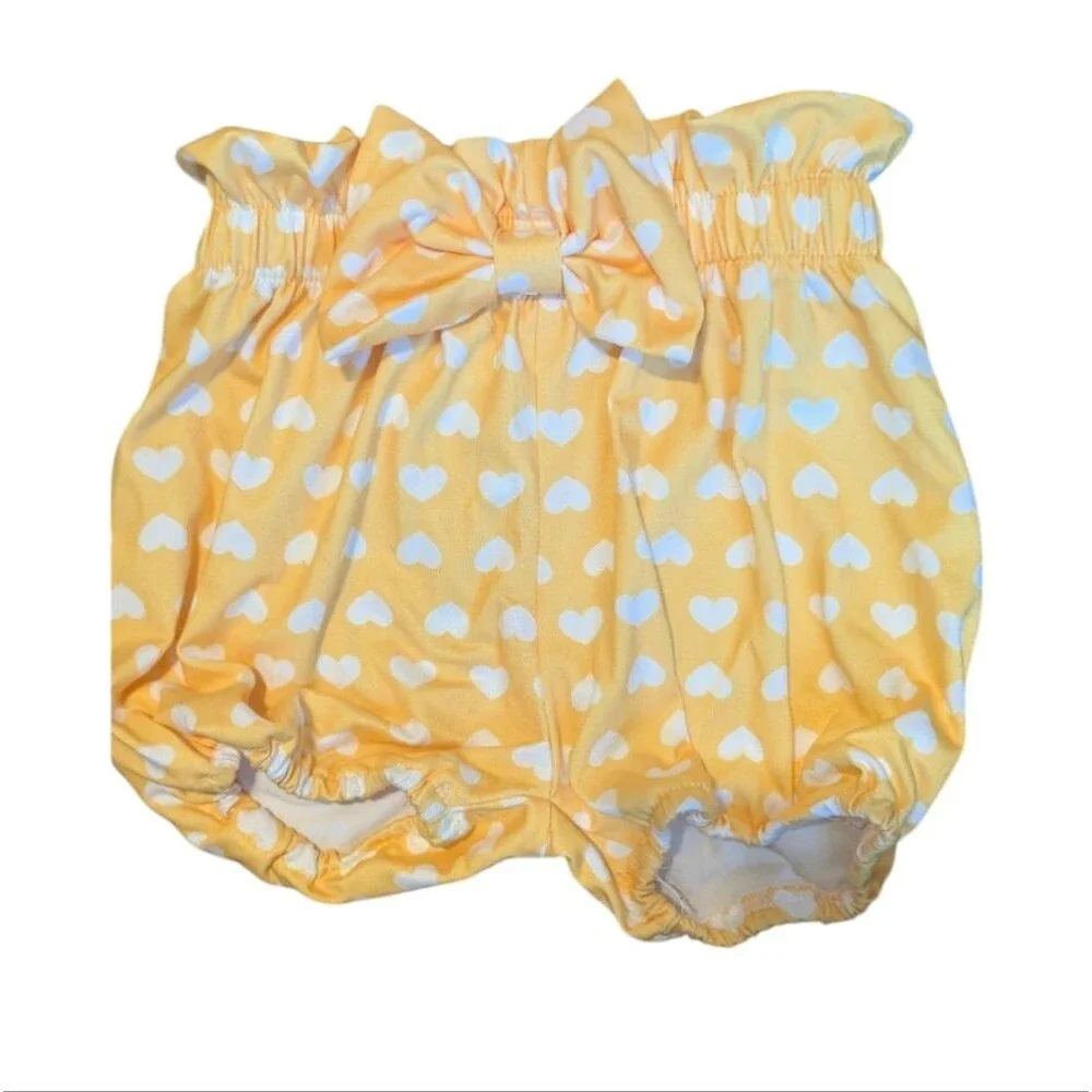 Baby Girl Yellow Heart Two Piece Set Size 6-9 Months